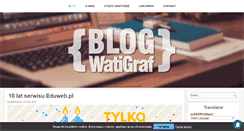 Desktop Screenshot of blog.watigraf.pl